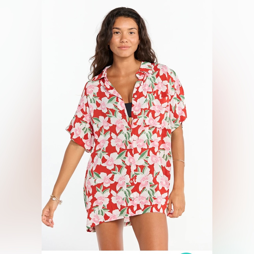 BNWT Benoa Swim Vintage Aloha Button Down Shirt